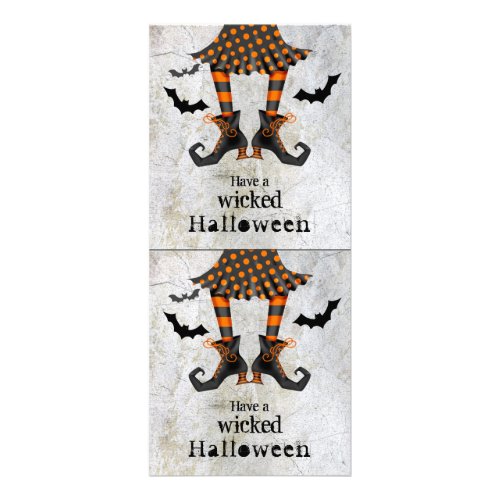 Funny Witches Legs Wicked Halloween Rack Card