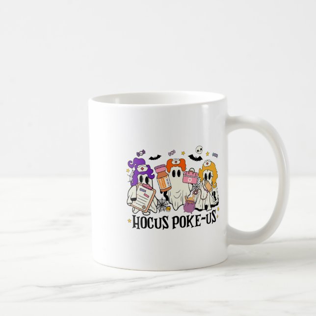 Funny Witches Nurse Spooky Nurse Costume Halloween Coffee Mug (Right)