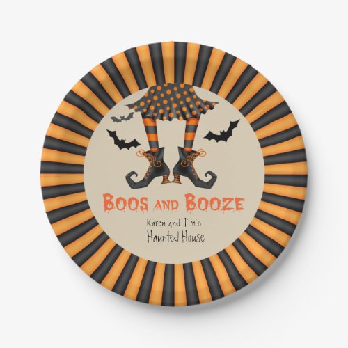 Funny Witchs Legs Halloween Party Paper Plates