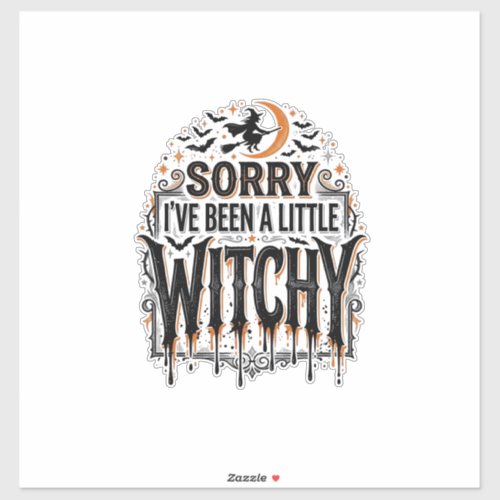 Funny Witchy Halloween Vintage Engraving Shirt Des Sticker