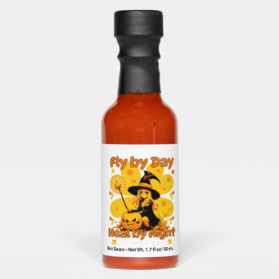 Funny Witchy Nurse Halloween Design Hot Sauces