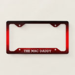 Funny with YOUR TEXT on Red Black Gradient Grunge License Plate Frame Funny with YOUR TEXT on Red Black Gradient Grunge License Plate Frame