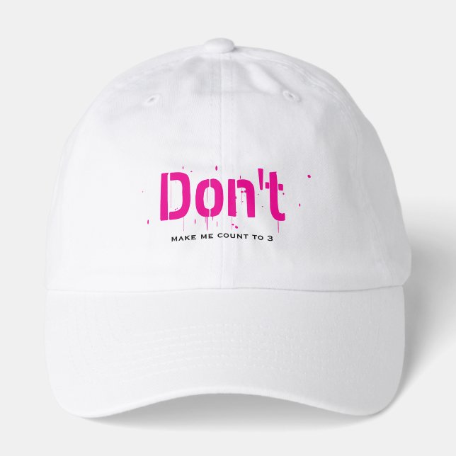 Funny Witty Clever Cool Minimalist Plain Hat Cap (Front)