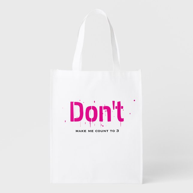 Funny Witty Clever Cool Minimalist Plain Tote Bag (Front)