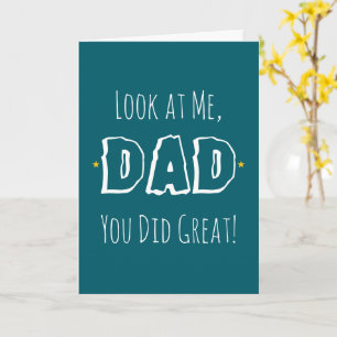 Funny Witty Simple Minimalist Fathers Day Greeting Card