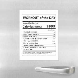 Funny WOD Magnetic Dry Erase Sheet