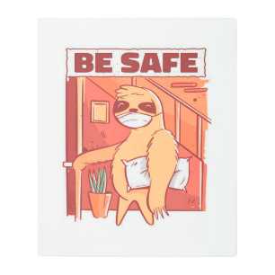 Funny Wolf Bow Tie Farmhouse Happy Metal Print