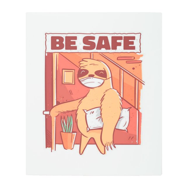 Funny Wolf Bow Tie | Farmhouse Happy Metal Print (Front)