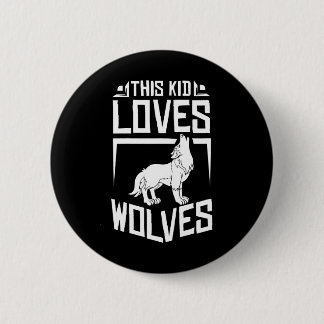 Funny Wolf For Wolves Farmer Button