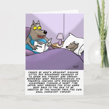 Funny Wolf Greeting Card by bad_Onions at Zazzle