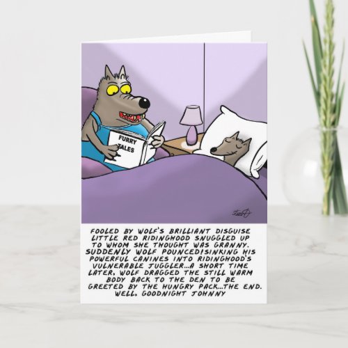 Funny Wolf Greeting Card