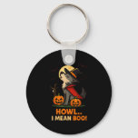 Funny Wolf Halloween Costume – Howl I Mean Boo Quo Keychain