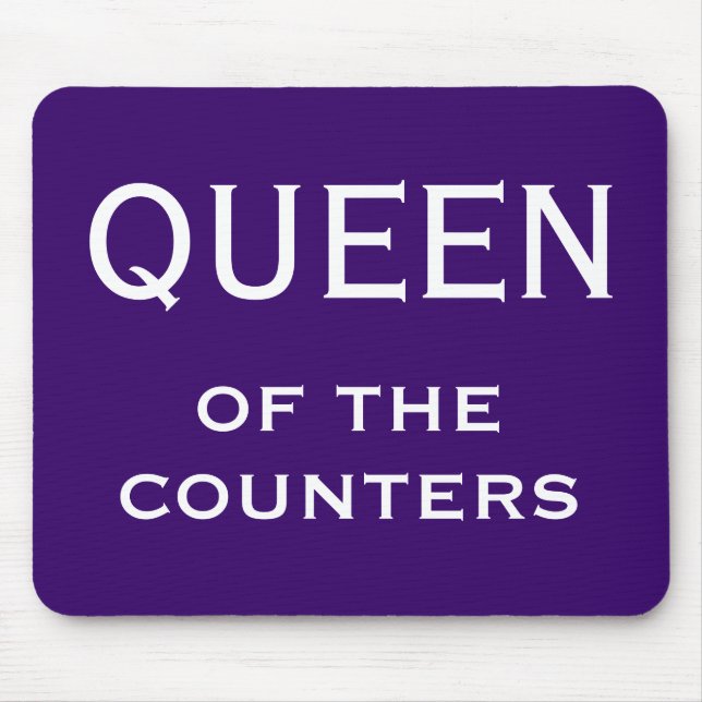 Funny Woman CFO Nickname - Queen of the Counters Mouse Pad (Front)
