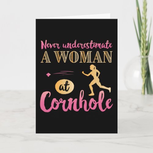 Funny Woman Cornhole Birthday Gift Mom Card
