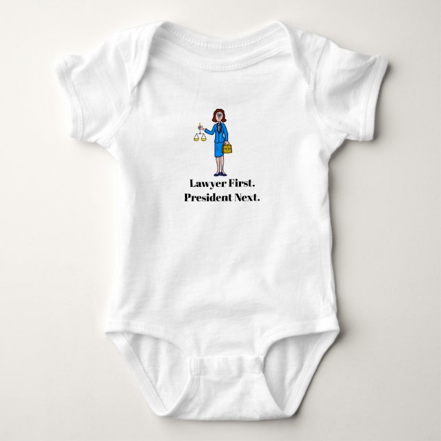 Funny Woman Lawyer Baby Shirt (Front)