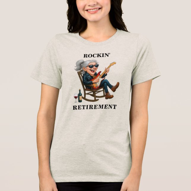 Funny Woman Retirement Tri-Blend Shirt (Front)