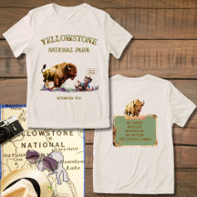 Funny Woman Roping a Wild Bison Buffalo T-Shirt