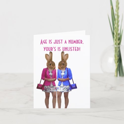 Funny womans age card