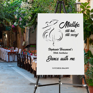 Funny Woman's Midlife Still Hot 50th Birthday Foam Board