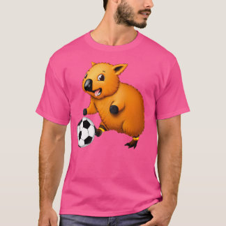Funny Wombat Playing Soccer Sports Game Wombat Lov T-Shirt