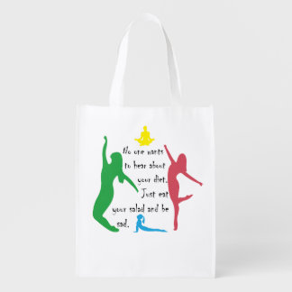 Funny Women Fitness quotes ,Gifts , motivation Grocery Bag