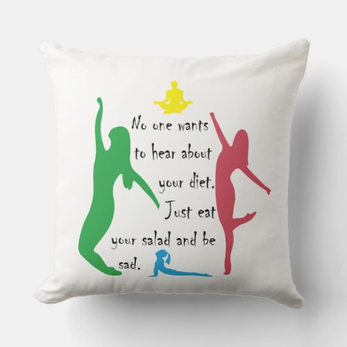 Funny Women Fitness quotes Gifts  motivation  Throw Pillow
