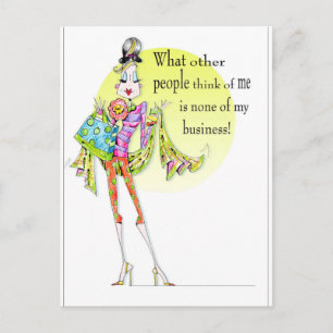 Funny Women Humor card with fab' drawing and words