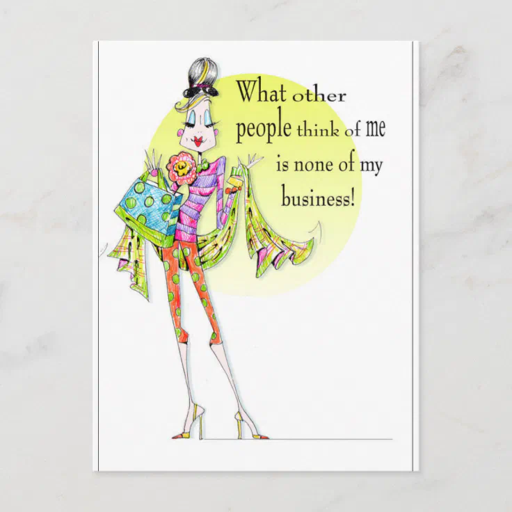 Funny Women Humor card with fab' drawing and words | Zazzle