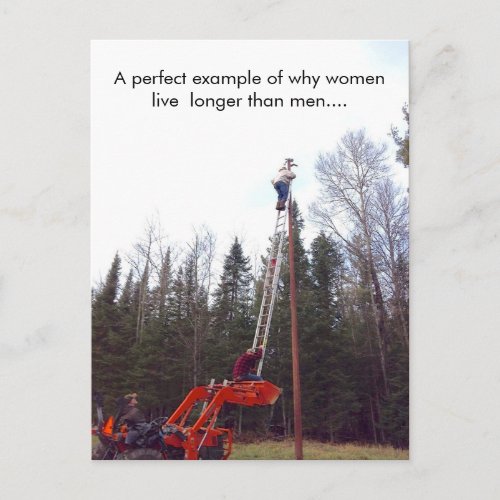 Funny Women Woman VS Men Postcard Postcrossing Postcard