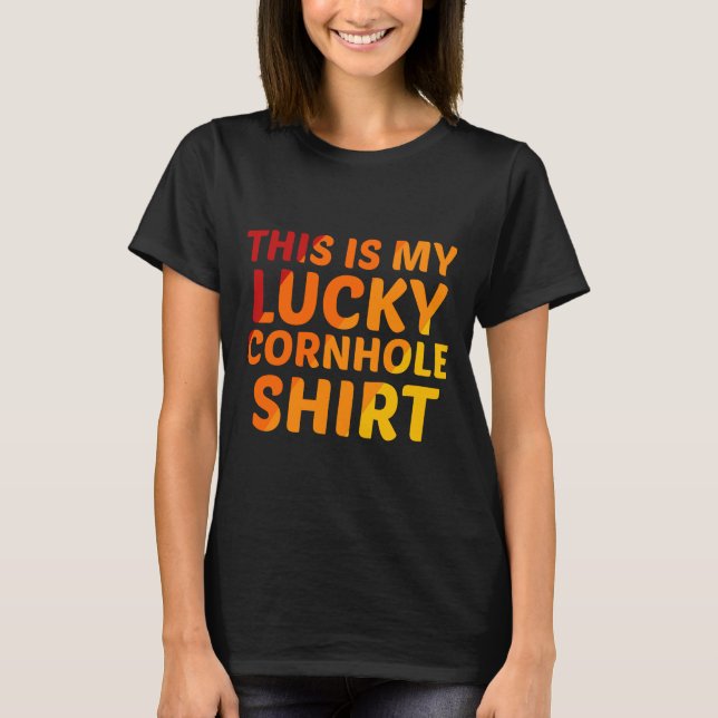 Funny women's cornhole t-shirt (Front)