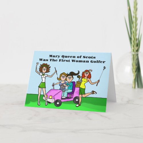 Funny Womens Golf Month Greeting Card