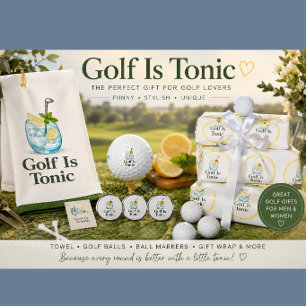 Funny Womens Golf Towel Golf Is Tonic Gift
