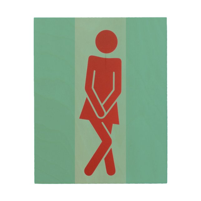 FUNNY WOMENS LADIES RESTROOM WALL WOOD SIGN (Front)