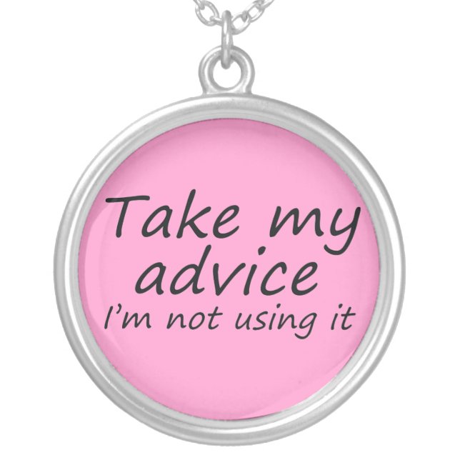Funny womens quotes birthday necklace humor gift (Front)