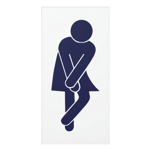 Funny Women's Restroom Sign (Classic Front Vert)