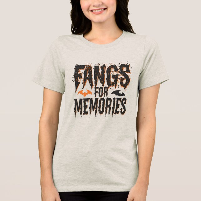 Funny Womens tShirts Fangs For The Memories  (Front)