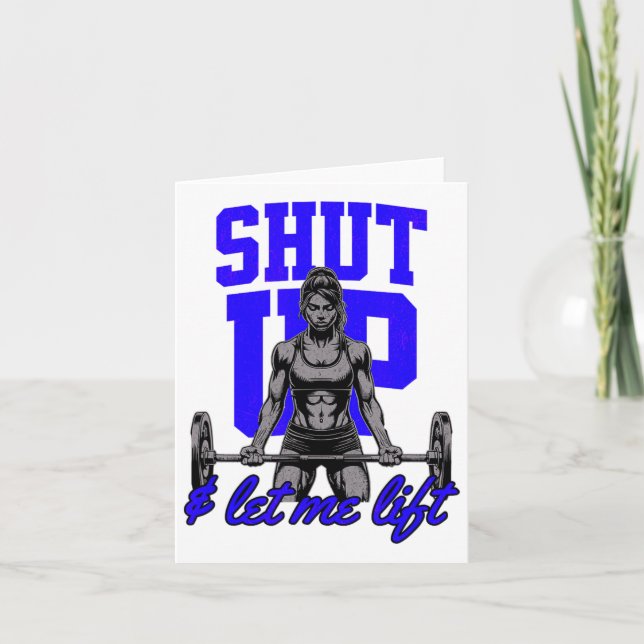Funny Women's Weightlifting Bodybuilding Muscle Sa Card (Front)