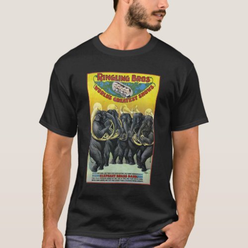 Funny Wonderful Elephant Brass Band T_Shirt