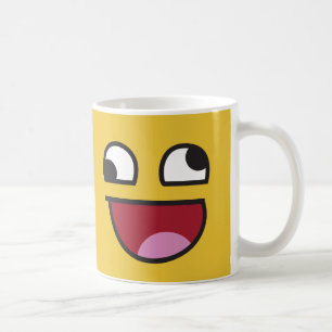 Funny Wonky Eyed Whatever emoji Coffee Mug