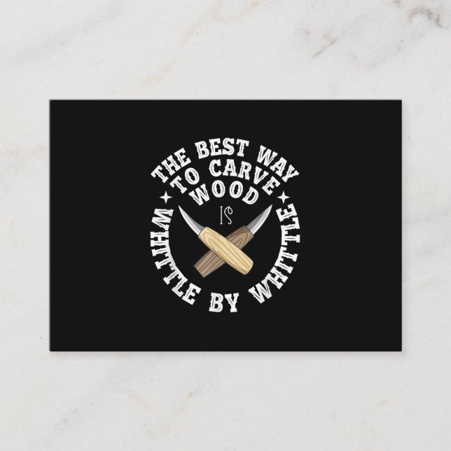 Funny Wood Carving Whittling Woodworking Tools Enclosure Card (Front)