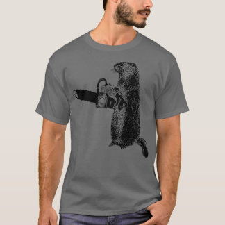 Funny  Woodchuck Groundhog Day Could Chainsaw Wood T-Shirt