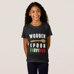 Funny wooden spoon survivor italian experiance T-Shirt