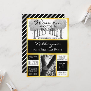 Funny Woodsy Woman Getaway Invitation