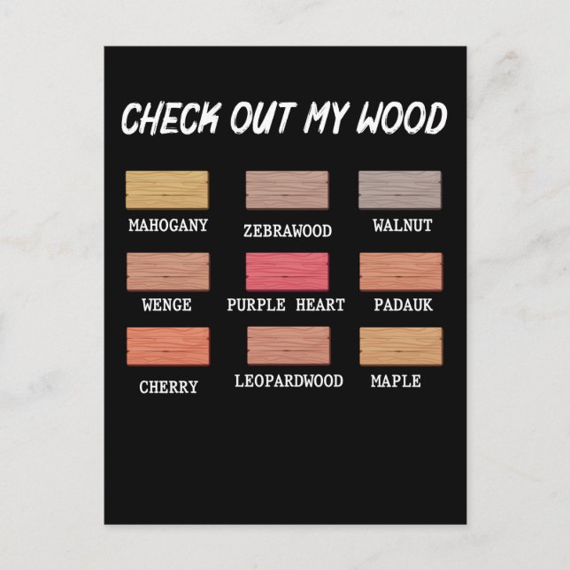 Funny Woodworker Witty Carpenter Craftsman Postcard (Front)