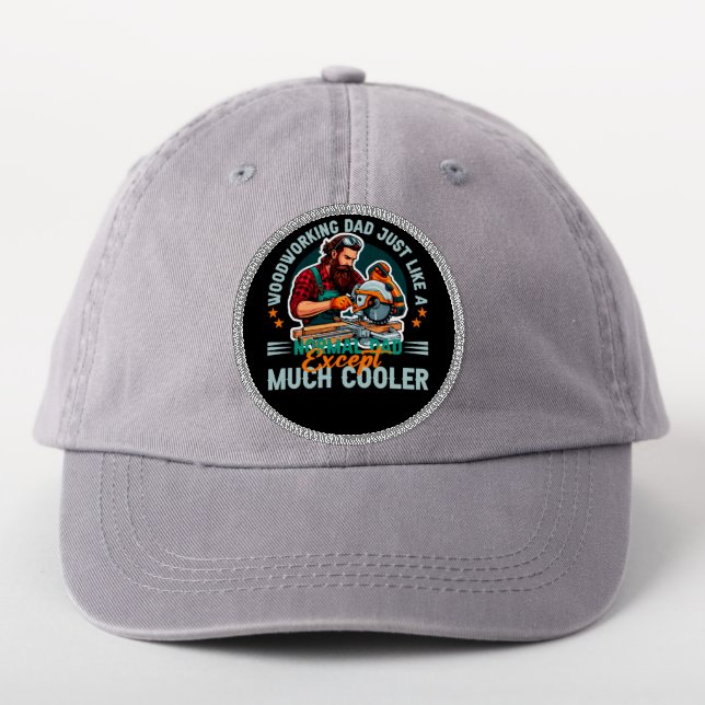 Funny Woodworking Carpenter Dad Family Man Patch (On Headwear)