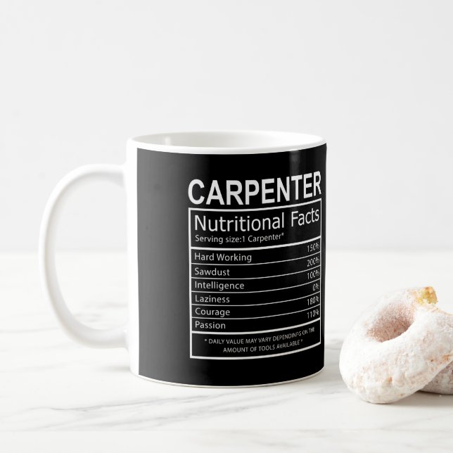 Funny Woodworking Dad Carpenter Carpenter Coffee Mug (With Donut)