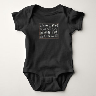Funny Woodworking Dad Father Carpenter Baby Bodysuit