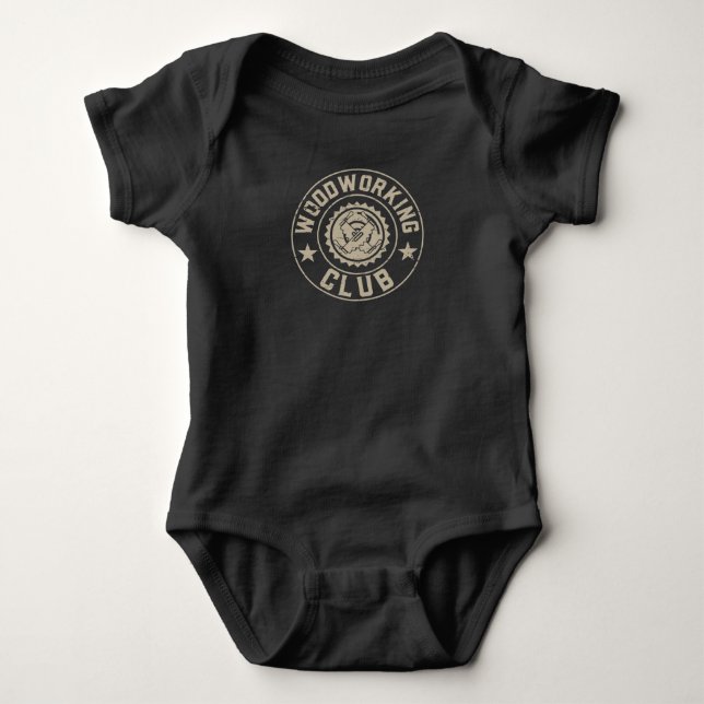 Funny Woodworking Dad Father Carpenter Woodworking Baby Bodysuit (Front)