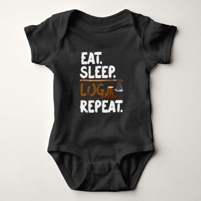 Funny Woodworking Forester Quote Forest Loggers Baby Bodysuit (Front)