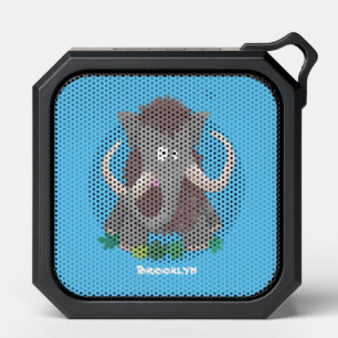 Funny woolly mammoth cartoon illustration bluetooth speaker
